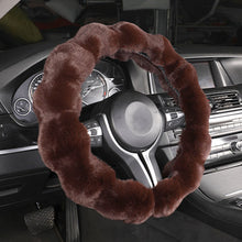 Load image into Gallery viewer, Winter Warm Soft Fluffy Plush Car Steering Wheel Cover Steering Qheel Grip Cover Non-Slip Steering Wheel Protector Car Steering