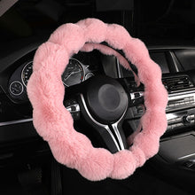 Load image into Gallery viewer, Winter Warm Soft Fluffy Plush Car Steering Wheel Cover Steering Qheel Grip Cover Non-Slip Steering Wheel Protector Car Steering
