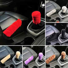 Load image into Gallery viewer, 1Set Winter Short Plush Hand Warmer Comfortable Car Handbrake Cover Handle Cover Handle Cover Car Interior Accessories