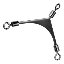Load image into Gallery viewer, 15PCS American Shoulder Swivel 360° Rotating Connector to Prevent Leader Line Tangling Professional 3-Way Swivel Fishing Rig Accessory