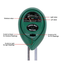Load image into Gallery viewer, 3-in-1 Soil pH Meter Moisture Tester for Garden Potted Plants No Battery Needed for Dirt and Soil Gardening Tool for Plant Lovers