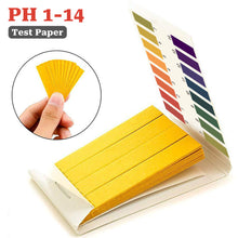 Load image into Gallery viewer, Universal pH Test Paper 1-14 Full Range Strips Litmus Paper for Water Testing High Accuracy Acid Alkaline Indicator Strips Lab Home Aquarium Pool Use