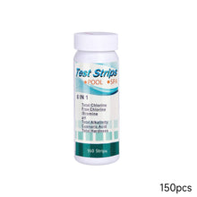 Load image into Gallery viewer, 6 in 1 Pool Water Test Strips Anti-VC Interference for Total Chlorine Free Chlorine pH Alkalinity Hardness & Cyanuric Acid Suitable for Swimming Pool, Spa, Aquarium & Drinking Water