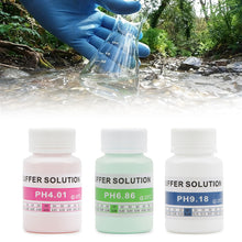 Load image into Gallery viewer, 30ml pH Calibration Liquid Buffer 4.00/6.86/9.18 3-Point Standard Solution for pH Tester Lab & Water Quality Testing Ready-to-Use
