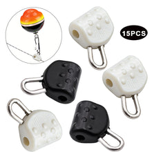 Load image into Gallery viewer, 15PCS Metal Quick Snap Abalone Float Clip Anti-Slip Sea Fishing Float Connector Link Fishing Tackle Small Accessories