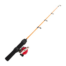 Load image into Gallery viewer, 50CM Portable Solid Fiberglass Ice Fishing Rod Ultra Short Section Straight Handle Shrimp Rod with Fishing Reel Fishing Supplies