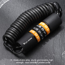 Load image into Gallery viewer, Anti-Theft Combination Cable Lock for Bicycle Retractable Steel Wire Lock for Electric Bike Helmet Cycling Equipment