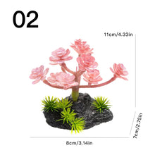Load image into Gallery viewer, Simulated Succulent Lifelike Fake Plant Reptile Terrarium Decor Artificial Greenery for Vivarium Aquarium Fish Tank Landscaping Home Ornament Gift
