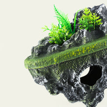 Load image into Gallery viewer, Mini Floating Island Fishing Man Statue for Aquarium Artificial Rockery Floating Hover Platform Zen Fish Tank Decor Landscape Ornament for Desktop Nano Tank