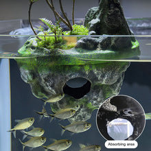 Load image into Gallery viewer, Floating Stone Aquarium Decoration Natural Look Fish Tank Ornament with Hideout Cave Floating Rock for Aquascape Pond or Reptile Tank