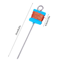 Load image into Gallery viewer, Stainless Steel Ground Spike Turtle Hook 10M Barbed Double Hook Line Rig with Braided Line Buffer Elastic Band Accessories