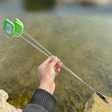 Load image into Gallery viewer, 52CM Long Shank Stainless Steel Eel Hook Barbed Offset and Flat Angle Hook with EVA Float Board Loop Ring Fishing Accessories