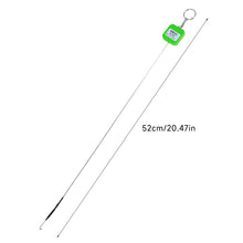 Load image into Gallery viewer, 52CM Long Shank Stainless Steel Eel Hook Barbed Offset and Flat Angle Hook with EVA Float Board Loop Ring Fishing Accessories