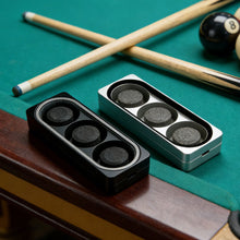 Load image into Gallery viewer, 3 Slots Billiard Cue Tip Storage Case Moisture-Proof and Stain-Resistant Aluminum Alloy Case Magnetic Closure with Transparent Window Billiard Equipment