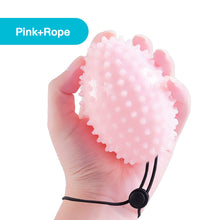 Load image into Gallery viewer, 10/20LB TPR Olive Grip Strength Ball with Anti-Drop Rope Hand Strength Training and Rehab Therapy Massage Hollow Spiky Ball