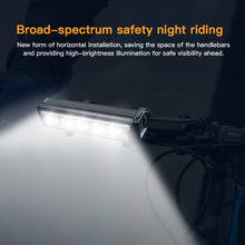 Load image into Gallery viewer, Aluminum Horizontal Mount Bike High-brightness Headlight White Yellow Dual Light Source Type-C Charging Night Riding Warning Light Cycling Accessory