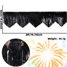 Load image into Gallery viewer, Wave Fringe Rain Curtain Shimmering Foil Tinsel Backdrop Wall Decoration for Birthday Party Wedding Photo Booth DIY Home Decor Celebration Event Supplies