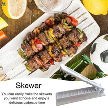 Load image into Gallery viewer, Portable Kebab Maker Manual Meat Skewer Tool for Outdoor Camping Backyard BBQ Party Reusable BBQ Accessory Gift for Grilling Enthusiast Home Kitchen