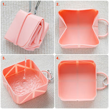 Load image into Gallery viewer, Outdoor Collapsible Silicone Pet Bowl with Carabiner Leak-proof Lightweight Bowl for Water and Food Camping Bowl