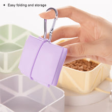 Load image into Gallery viewer, Outdoor Collapsible Silicone Pet Bowl with Carabiner Leak-proof Lightweight Bowl for Water and Food Camping Bowl