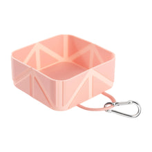 Load image into Gallery viewer, Outdoor Collapsible Silicone Pet Bowl with Carabiner Leak-proof Lightweight Bowl for Water and Food Camping Bowl