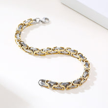Load image into Gallery viewer, Vintage Punk Byzantine Bracelet Chunky Oxidized Metal Chain Wristband Retro Rock Cool Fashion Jewelry Accessories Gift For Men