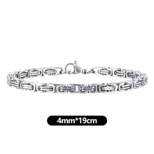Load image into Gallery viewer, Vintage Punk Byzantine Bracelet Chunky Oxidized Metal Chain Wristband Retro Rock Cool Fashion Jewelry Accessories Gift For Men