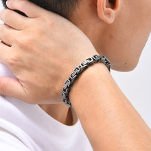Load image into Gallery viewer, Vintage Punk Byzantine Bracelet Chunky Oxidized Metal Chain Wristband Retro Rock Cool Fashion Jewelry Accessories Gift For Men
