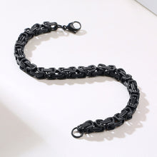 Load image into Gallery viewer, Vintage Punk Byzantine Bracelet Chunky Oxidized Metal Chain Wristband Retro Rock Cool Fashion Jewelry Accessories Gift For Men