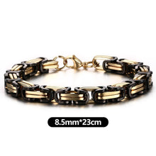 Load image into Gallery viewer, Vintage Punk Byzantine Bracelet Chunky Oxidized Metal Chain Wristband Retro Rock Cool Fashion Jewelry Accessories Gift For Men