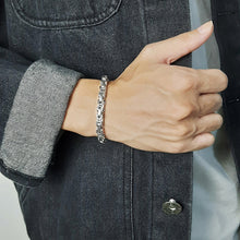 Load image into Gallery viewer, Vintage Punk Byzantine Bracelet Chunky Oxidized Metal Chain Wristband Retro Rock Cool Fashion Jewelry Accessories Gift For Men