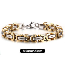 Load image into Gallery viewer, Vintage Punk Byzantine Bracelet Chunky Oxidized Metal Chain Wristband Retro Rock Cool Fashion Jewelry Accessories Gift For Men