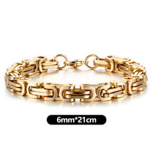 Load image into Gallery viewer, Vintage Punk Byzantine Bracelet Chunky Oxidized Metal Chain Wristband Retro Rock Cool Fashion Jewelry Accessories Gift For Men