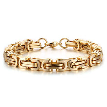 Load image into Gallery viewer, Vintage Punk Byzantine Bracelet Chunky Oxidized Metal Chain Wristband Retro Rock Cool Fashion Jewelry Accessories Gift For Men