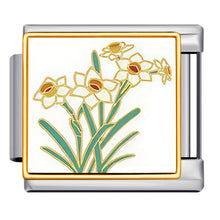Load image into Gallery viewer, 9mm Stainless Steel DIY Bracelet Accessories Gold Flower Italian Charm Links Rose Sunflower Sweet Summer Floral Charms
