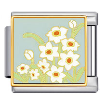 Load image into Gallery viewer, 9mm Stainless Steel DIY Bracelet Accessories Gold Flower Italian Charm Links Rose Sunflower Sweet Summer Floral Charms