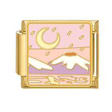 Load image into Gallery viewer, 9mm Stainless Steel DIY Accessories Gold Italian Charm Links Moon Flower Ocean Fashion Jewelry Bracelet Accessories