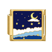 Load image into Gallery viewer, 9mm Stainless Steel DIY Accessories Gold Italian Charm Links Moon Flower Ocean Fashion Jewelry Bracelet Accessories