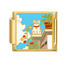 Load image into Gallery viewer, 9mm Stainless Steel DIY Accessories Gold Italian Charm Links Moon Flower Ocean Fashion Jewelry Bracelet Accessories