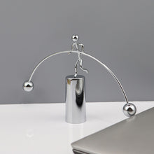Load image into Gallery viewer, Creative Meatl Figure Weightlifting Balance Craft Ornament Swinging Balance Ball Toy Desk Decoration Home Office Stress Relief
