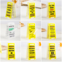 Load image into Gallery viewer, Creative Acrylic Desk Warning Sign Leave Me Alone Humorous Office Room Home Decoration Funny Desktop Ornament