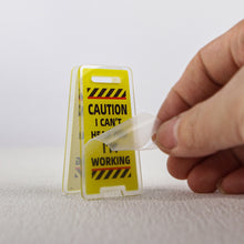 Load image into Gallery viewer, Creative Acrylic Desk Warning Sign Leave Me Alone Humorous Office Room Home Decoration Funny Desktop Ornament