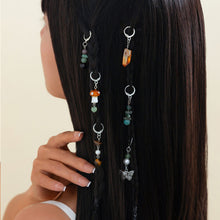 Load image into Gallery viewer, Colorful Beads Crystal Butterfly Tassel Hair Braid Rings Ethnic Style Short Hair Chains Fashion Braiding Hair Accessories for Girls