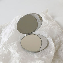 Load image into Gallery viewer, Portable Pocket Mirror Stainless Steel Folding Double Sided Mirror for Travel Makeup On The Go Cosmetic Mirror for Women Girls Students Dormitory Handbag Beauty Tool