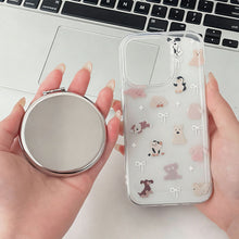 Load image into Gallery viewer, Portable Pocket Mirror Stainless Steel Folding Double Sided Mirror for Travel Makeup On The Go Cosmetic Mirror for Women Girls Students Dormitory Handbag Beauty Tool