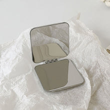 Load image into Gallery viewer, Portable Pocket Mirror Stainless Steel Folding Double Sided Mirror for Travel Makeup On The Go Cosmetic Mirror for Women Girls Students Dormitory Handbag Beauty Tool
