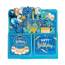 Load image into Gallery viewer, 3D Stand-up Birthday Greeting Card Paper Card for Friend Family Gift Surprise Party Decoration