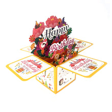 Load image into Gallery viewer, 3D Stand-up Birthday Greeting Card Paper Card for Friend Family Gift Surprise Party Decoration
