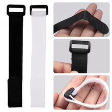Load image into Gallery viewer, 10PCS Self-Adhesive Fabric Fastener Strip for Fishing Rod Hook and Loop Tie with Buckle Fishing Tackle Cable Management Binding Strap