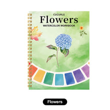Load image into Gallery viewer, Animals Flowers Watercolor Coloring Practice Book Painting Workbook Graffiti Drawing Pad For Kids Art Practice